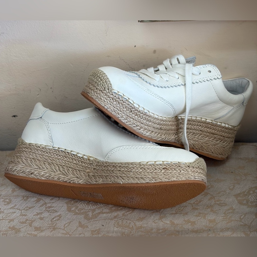 DV by Dolce Vita White Espadrille Shoes Platform Tennis Shoe Style - Picture 4 of 10